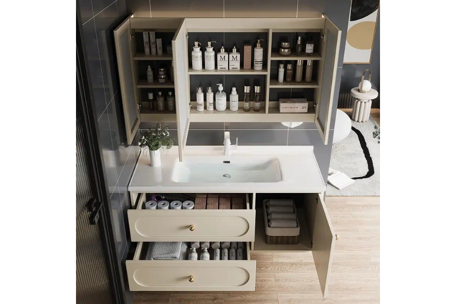 Tủ Lavabo Maamo MFT31-100 Kính thông minh