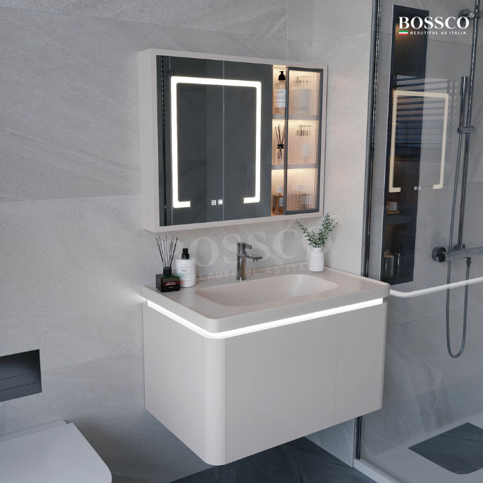 Tủ lavabo Bossco BC-A02K màu kem