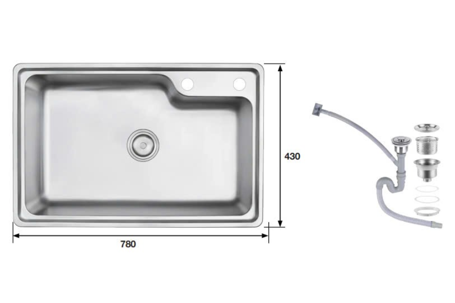 Chậu rửa chén Kaff KF-PSM6845