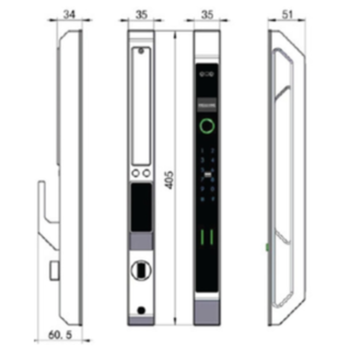 Khóa điện Tử Hubert HB CNI7 EU Black