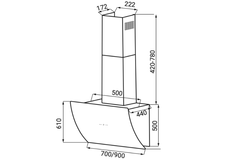 Máy hút mùi Kaff KF-LUX AT70H-WH