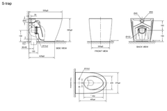 Bồn cầu đặt sàn American Standard 3229-WT nắp êm