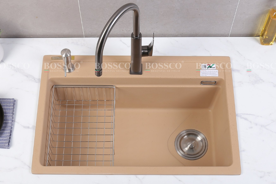 Chậu rửa chén Bossco BC-MT7550VK 1 hộc