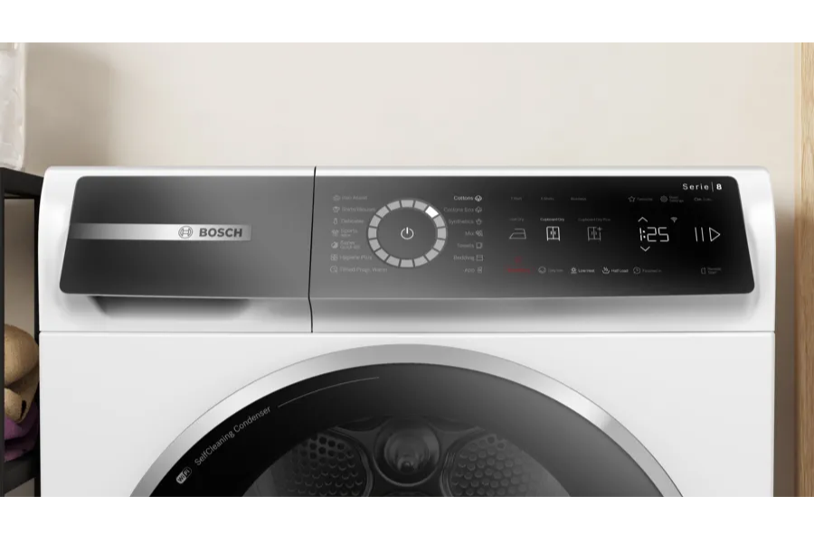 Máy sấy Bosch WQB245B0SG bơm nhiệt 9 kg Serie 8 màu trắng