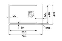 Chậu rửa chén Franke KNG 110-62 1 hộc