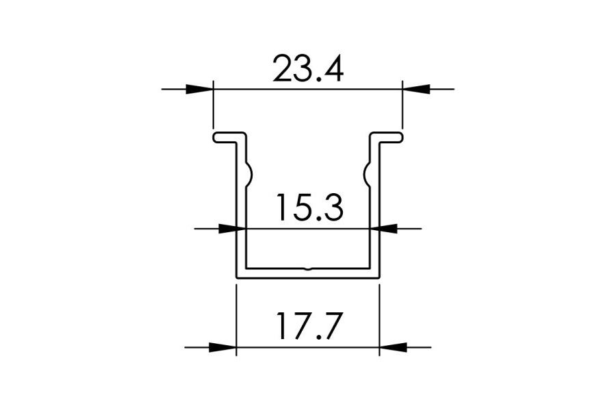 Ray trượt dẫn hướng bằng nhôm Imundex 710.12.970 dài 2m