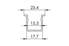 Ray trượt dẫn hướng bằng nhôm Imundex 710.12.970 dài 2m