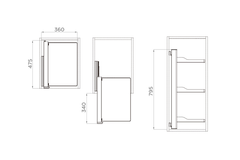 Giá đựng đồ Higold 703573 lắp trái