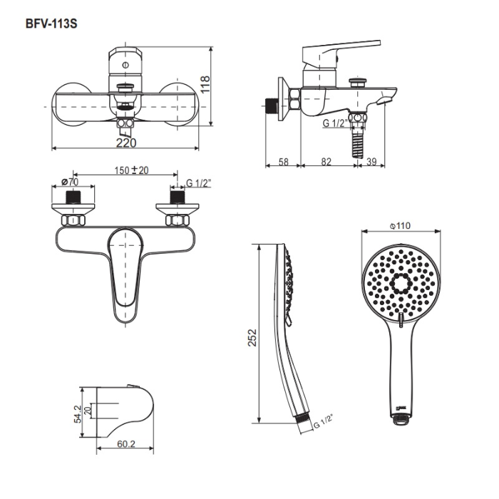Sen tắm Inax BFV-113S