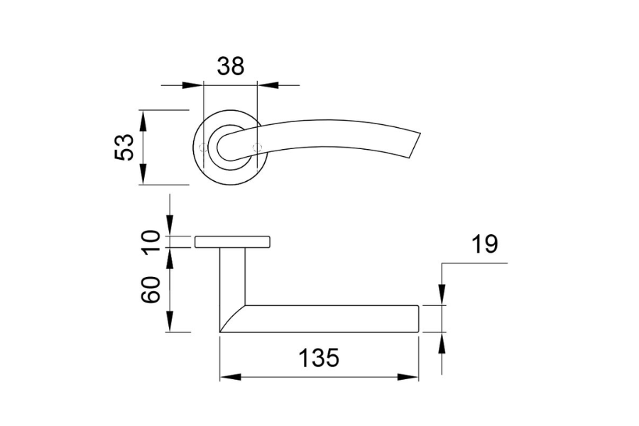 Tay nắm gạt Imundex 737.19.992