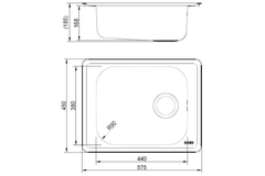 Chậu rửa Franke LNX 610-44 1 hộc