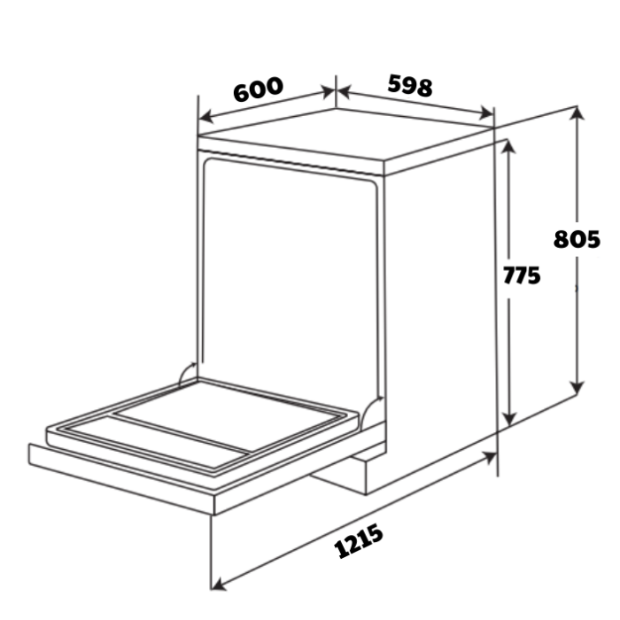 Máy rửa chén Kaff KF-BHMI775YB