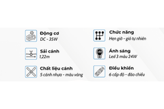 Quạt trần Klasse 48KSA 918WY