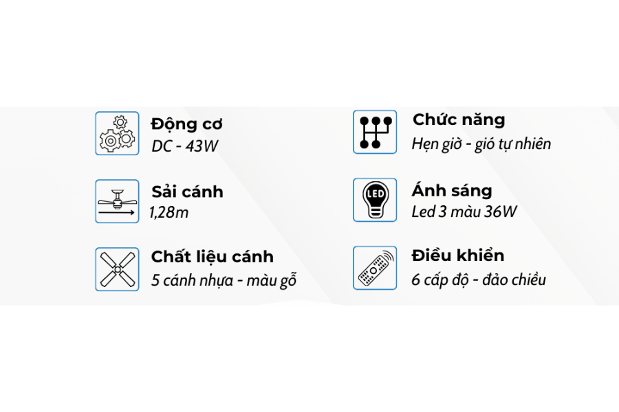 Quạt trần Klasse 50KSA 358G