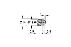 Chặn cửa Hafele 241.86.114 12mm có bi sắt