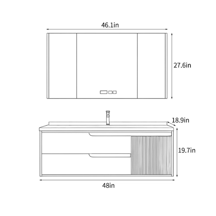Tủ lavabo Yoshimoto BCKU1221