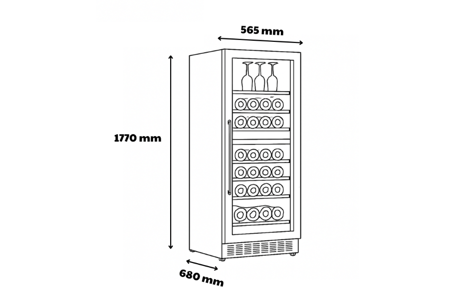 Tủ rượu vang Kocher KWEU-11126B