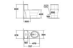 Bồn cầu 1 khối American Standard WP-1880N nắp êm dòng Signature