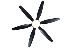Quạt trần Asia Lighting QT19-DEV-01 6 cánh màu đen vàng