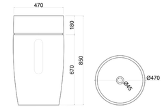 Chậu lavabo Kanly MAR470 đá tự nhiên