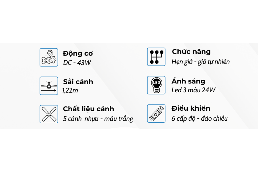 Quạt trần Klasse 48KSA 352W