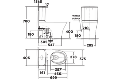 Bồn cầu 2 khối American Standard 2622-WT nắp êm dòng Signature