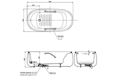 Bồn tắm TOTO PJY1744BHPWEN/TBL/TVBF412