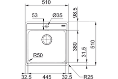 Chậu rửa Franke BCX 610-51 1 hộc