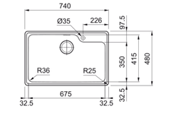 Chậu rửa Franke BCX 610-74 1 hộc