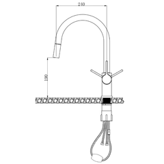 Vòi rửa bát Konox Alto Smart Chrome