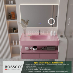 Tủ lavabo Bossco BC-D01H màu hồng