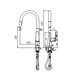 Vòi rửa chén Grandx GXF19 Dual Spray