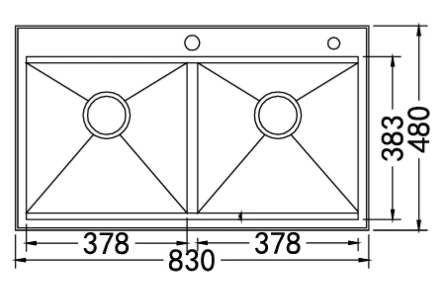 Chậu rửa chén Nobinox LIKEN NL785 2 hộc