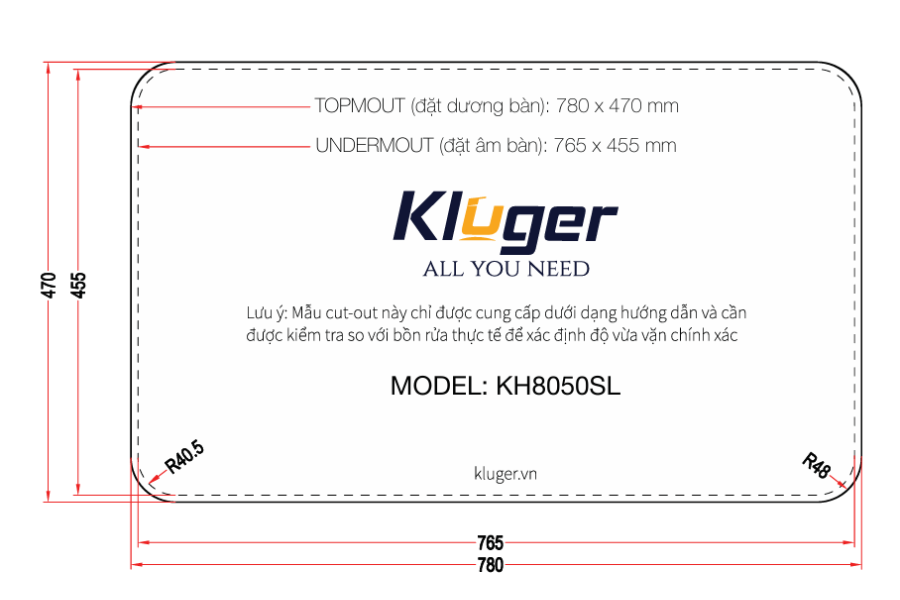 Chậu rửa bát Kluger KH8050SL Plus