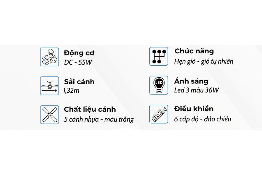 Quạt trần Klasse 52KSA 915W
