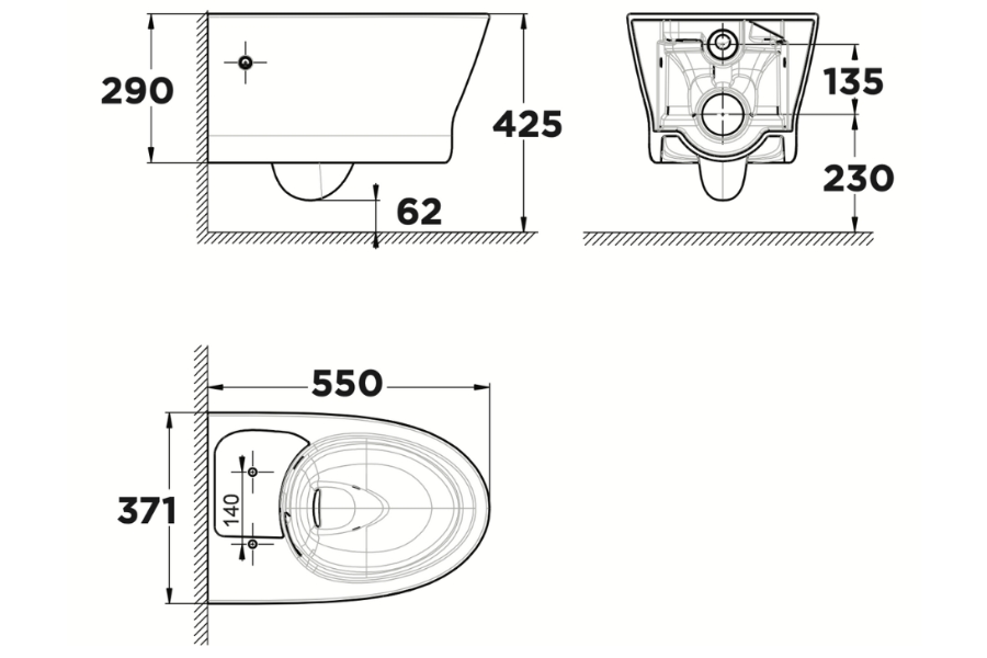 Bồn cầu American Standard WP-2265 nắp êm dòng Loven