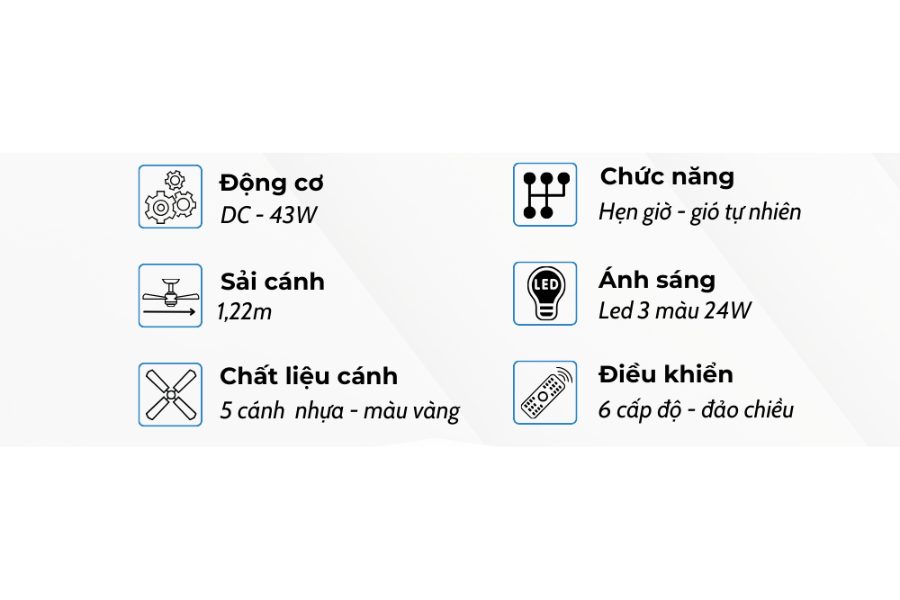 Quạt trần Klasse 48KSA 352WY