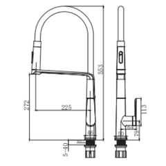 Vòi rửa chén Grandx GXF10 Titan Dual Spray