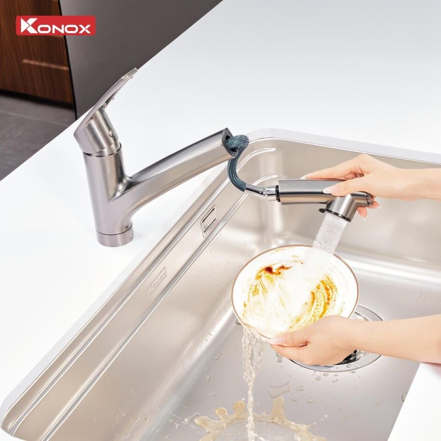 Vòi rửa bát Konox Kira Gun Metal