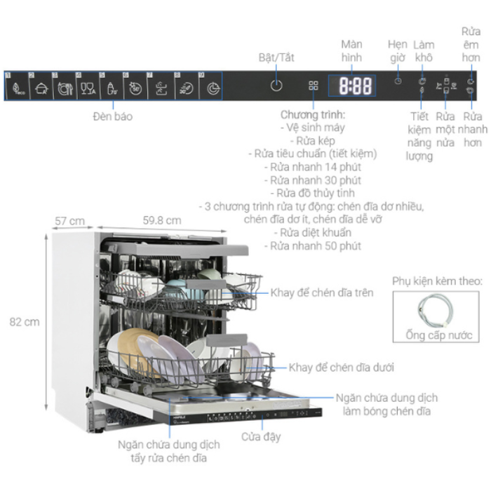 Máy rửa chén Hafele HDW-FI60D 533.23.320