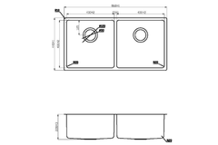 Chậu rửa chén Konox Turkey Sink Vigo 860