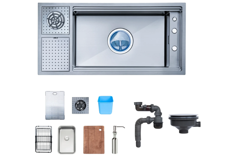 Chậu rửa chén Nobinox LUMIA NJ511B 1 hộc