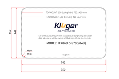 Chậu rửa bát Kluger KF7848FS-S78 Basic
