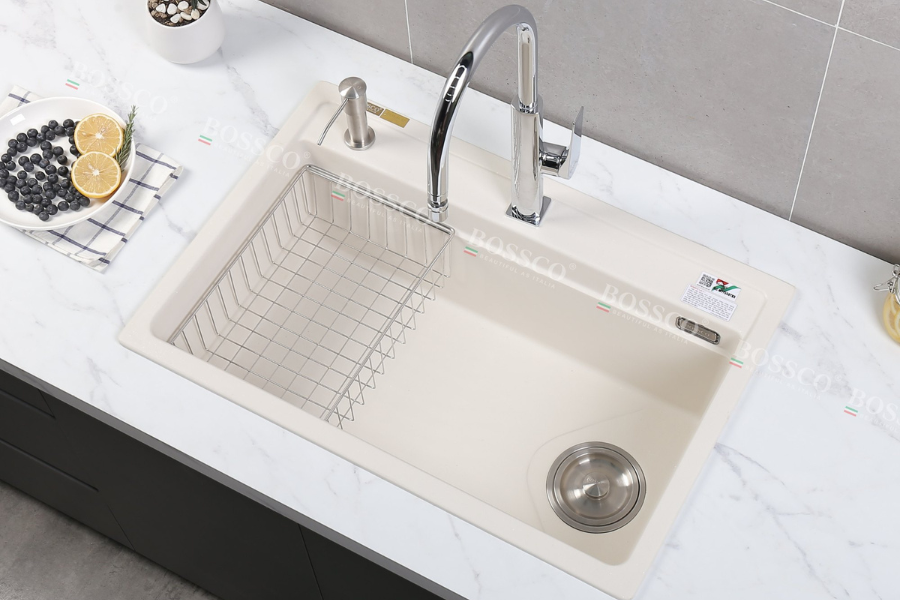 Chậu rửa chén Bossco BC-MT7550TKS 1 hộc