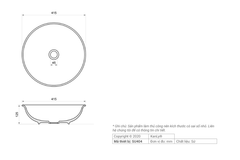 Chậu lavabo Kanly SU404 sứ mỹ thuật