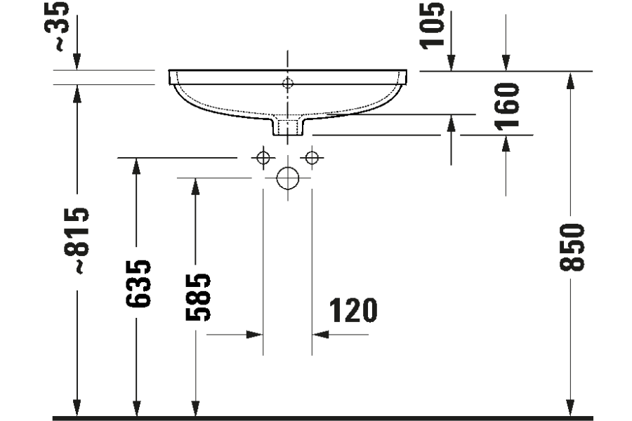 Chậu lavabo Duravit 03955500282 No.1
