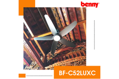 Quạt trần Benny BF-C52LUX(B) 5 cánh Amore Enterno màu đen có đèn