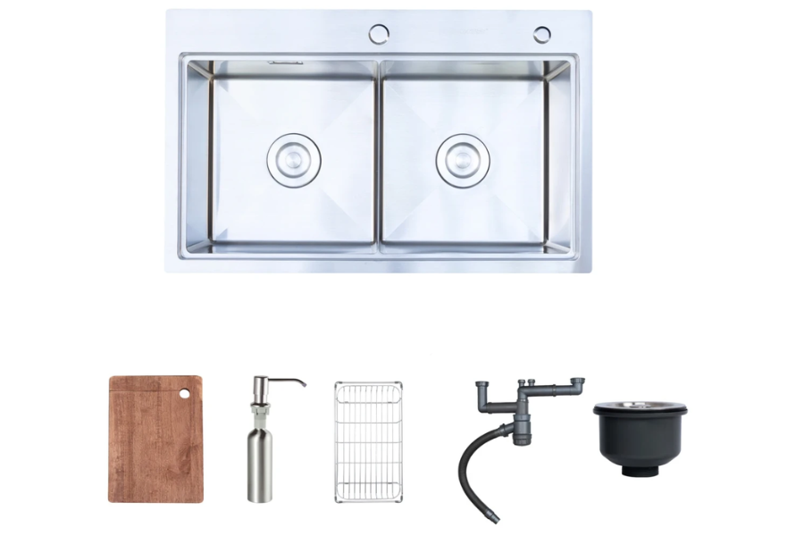 Chậu rửa chén Nobinox LUMIA NJ522 2 hộc