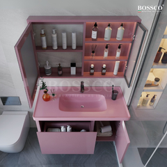 Tủ lavabo Bossco BC-A01H màu hồng