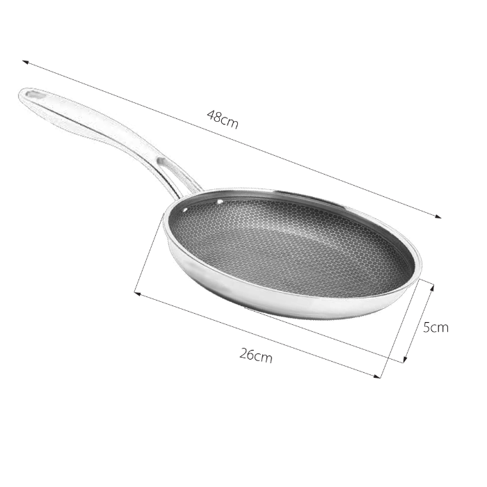 Chảo inox Kaff KF-265IHC 26 cm